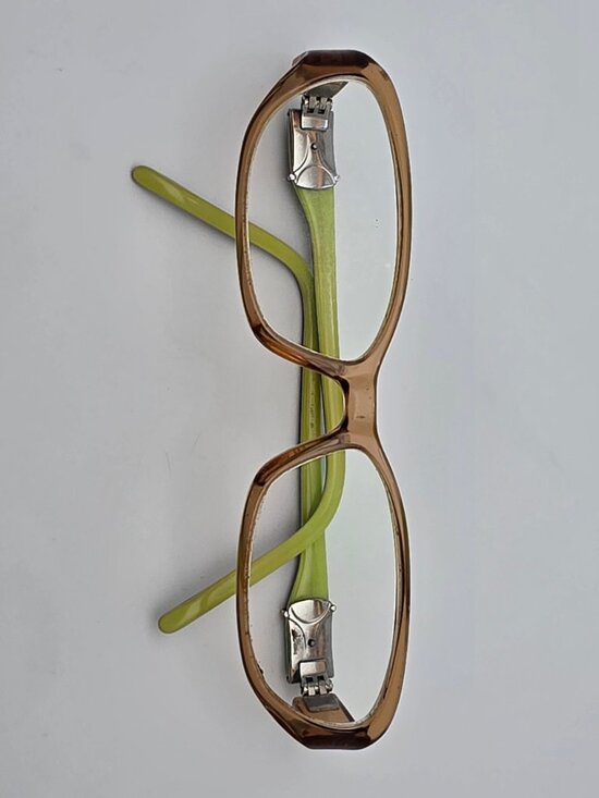 Robert Marc 136-30 Crystal Brown on Lime Green Eyeglasses Frame France 52-14-108 main image 7